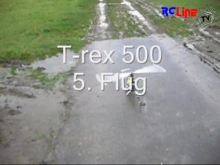 T-rex 500  5.Flug mit Musi..