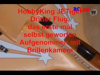 AFTER >: Der dritte Flug mit dem Hobbyking JETiger - aufgenommen mit Brillenkamera