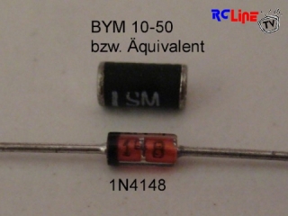Vergleich SMD Diode Standarddiode 1N4148